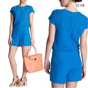 TED BAKER Women's Blue Akiva Bodice Playsuit